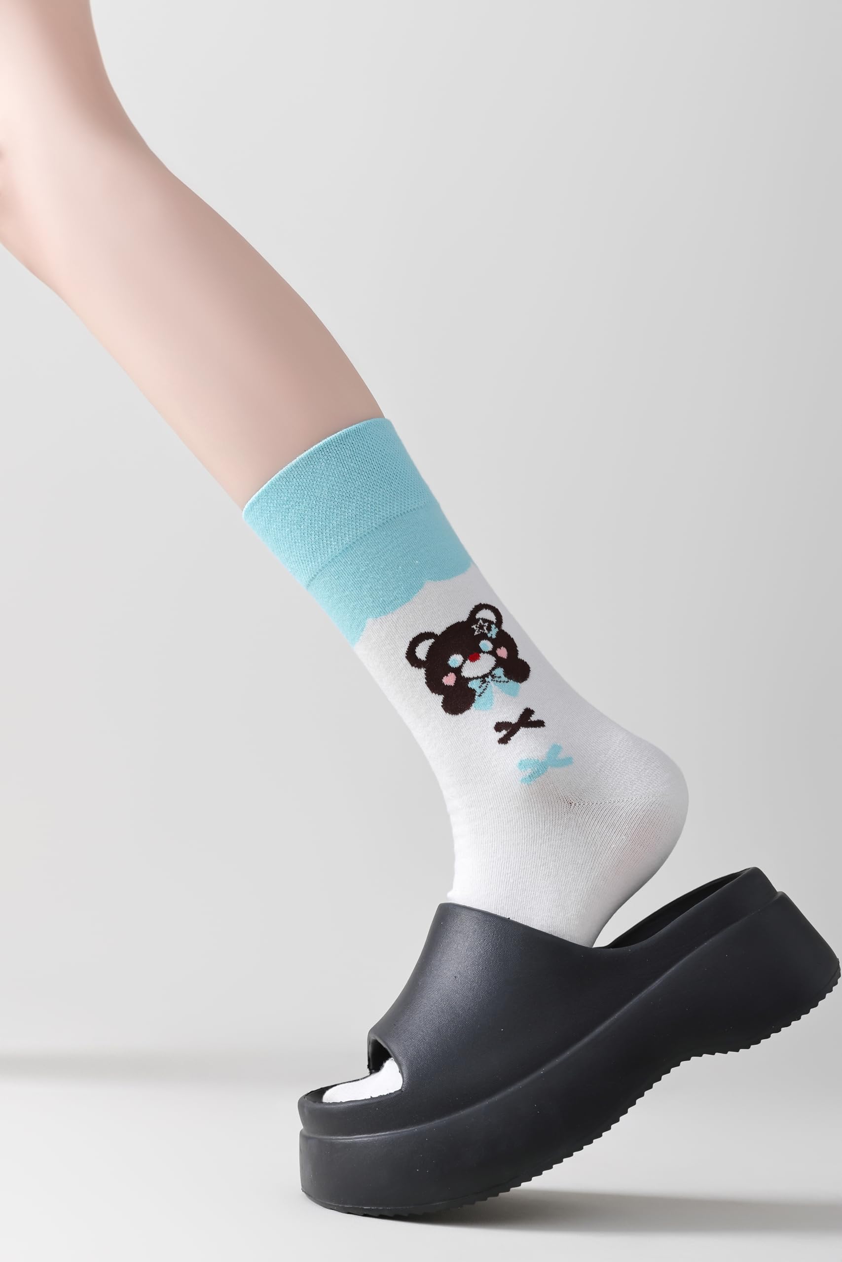 Little Bear in the Raindro Socks